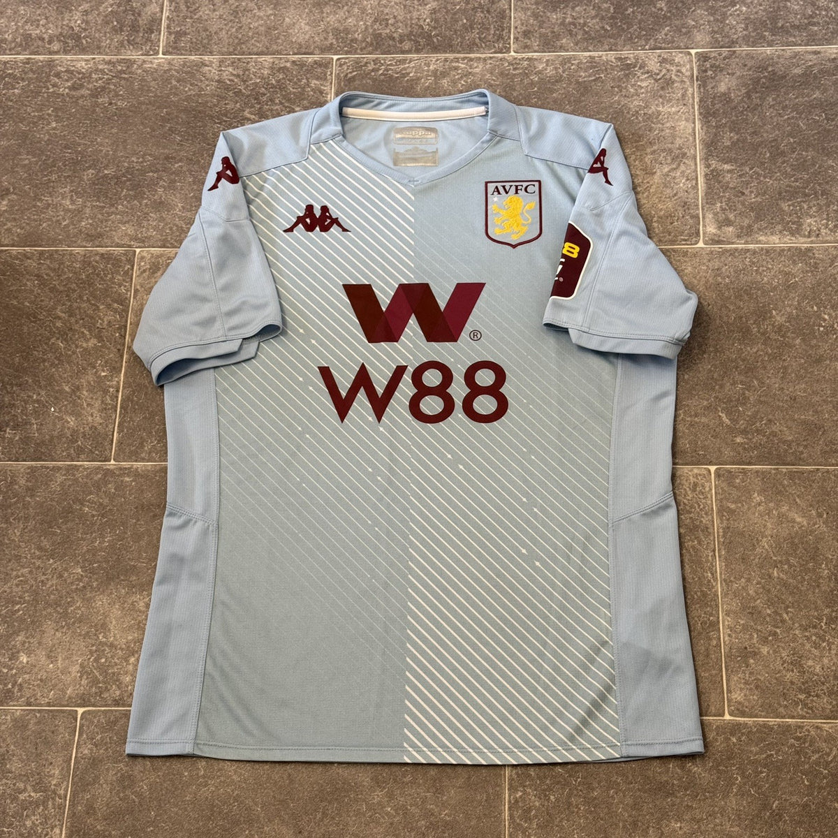 ASTON VILLA FC 2019-2020 MENS LARGE AWAY FOOTBALL SHIRT KAPPA