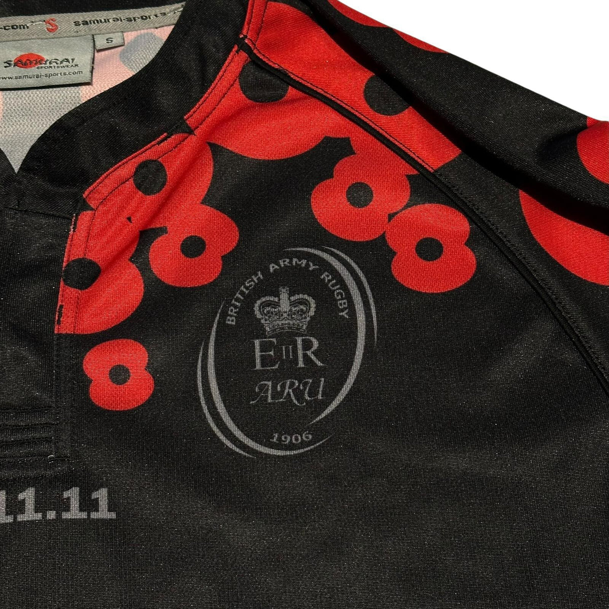 British Army Rugby Poppy Shirt 2011 Samurai Small Limited Edition Jersey Top