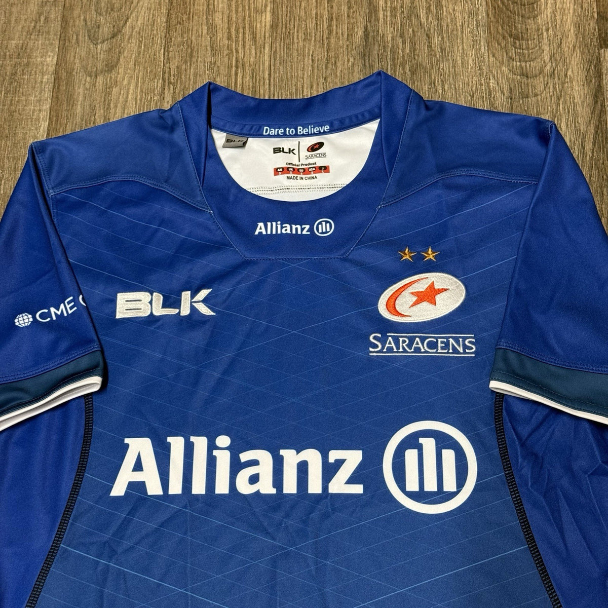 Saracens Rugby Limited Edition Shirt 2017/2018 - BLK Small S Jersey Blue Top