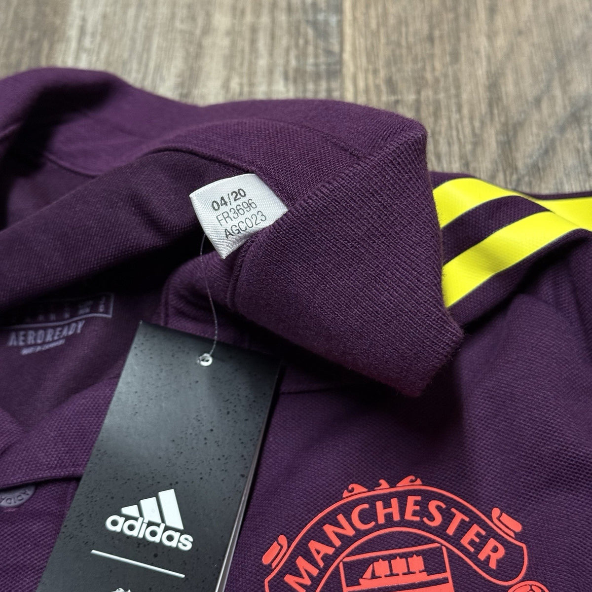MANCHESTER UNITED Polo Shirt Purple ADIDAS 2020-2021 Red Devils BNWT SIZE MEDIUM