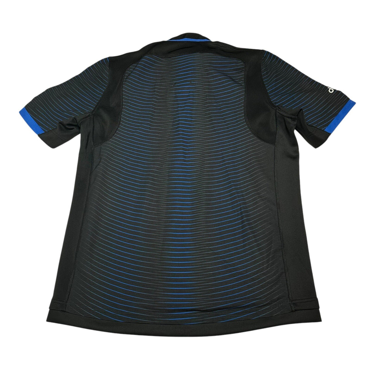 Bath Rugby Player Issue Training Shirt Macron LARGE L Jersey Black Blue GPS Top