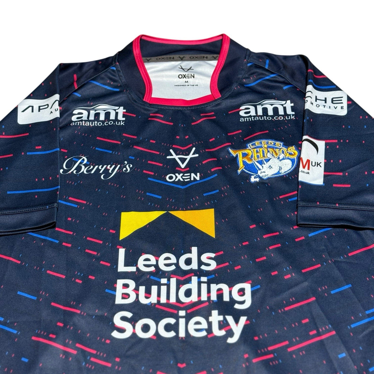 Leeds Rhinos Rugby Super League Away Shirt 2024 Oxen M Medium Jersey Blue Top