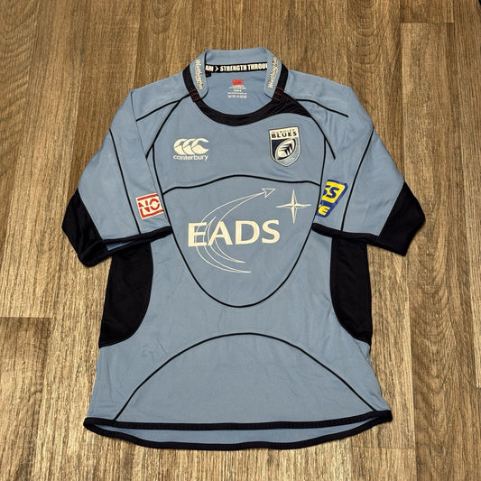 CARDIFF BLUES RUGBY UNION home jersey shirt CANTERBURY 2008-2009 Adult Small