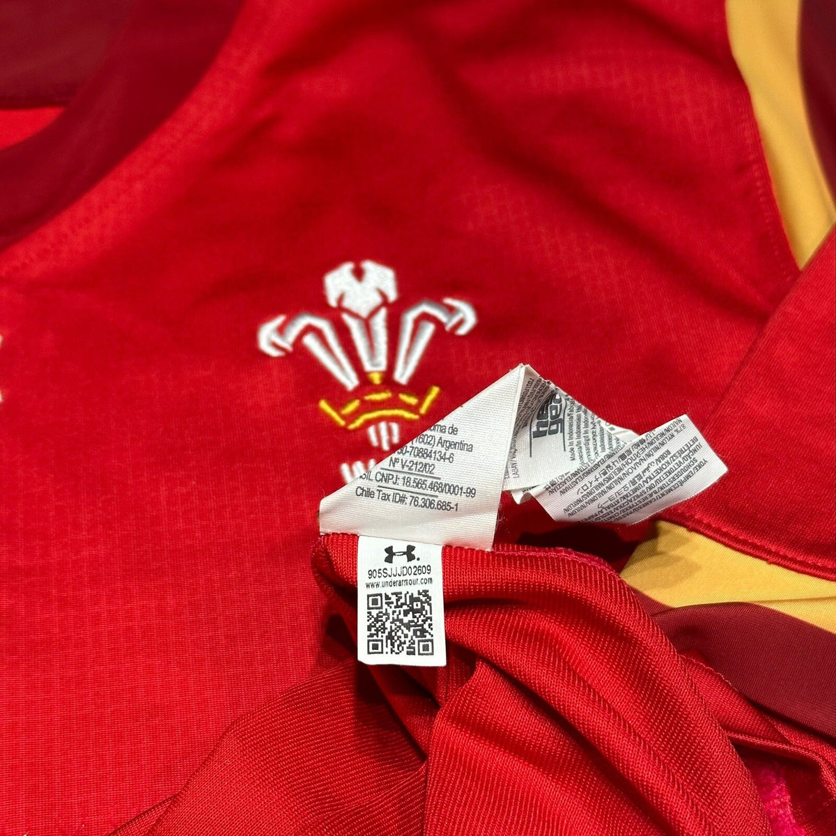 Wales Rugby Shirt 2015 World Cup Mens 3XL WRU Home Union Under Armour Jersey