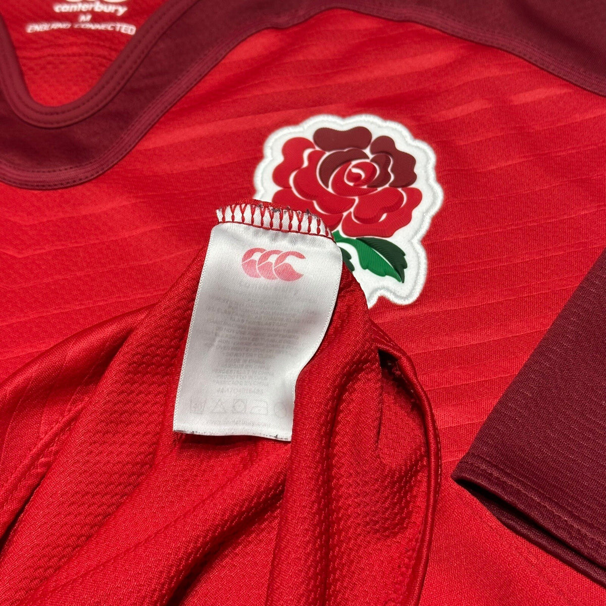 England Canterbury Rugby Union 2015 Shirt Jersey Size Medium Red Away Vapordri