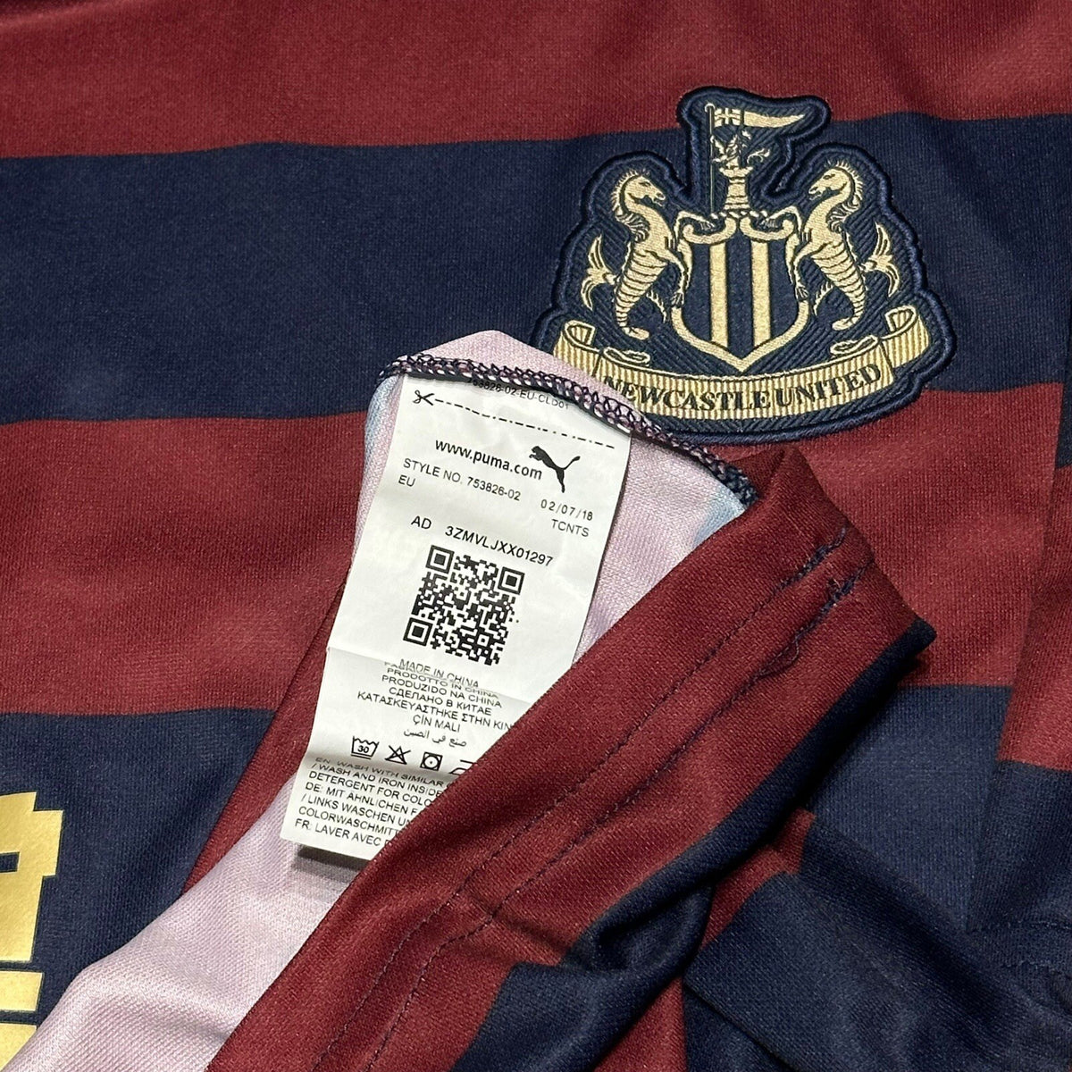 Puma 2018/19 Newcastle United Away Shirt Football Jersey Size XL