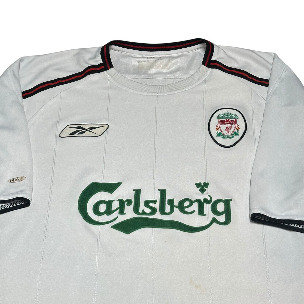 Reebok Liverpool FC 2003 2005 Away Shirt Football Carlsberg Men’s Size L/XL