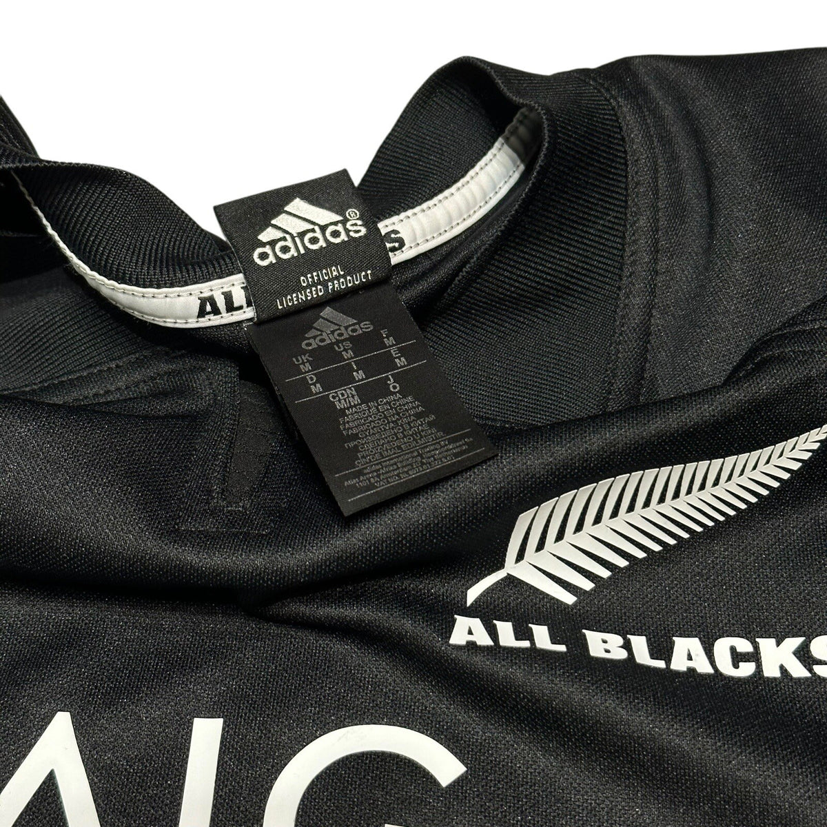 Adidas All Blacks New Zealand Rugby Union 2016/17 Home Shirt Jersey Black Medium