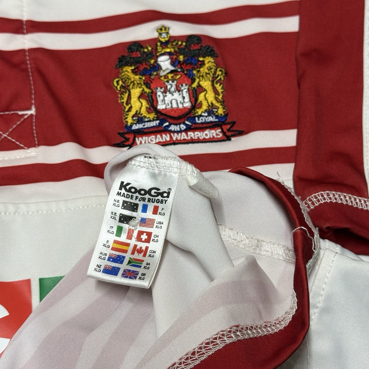 WIGAN WARRIORS VINTAGE JERSEY RUGBY UNION SHIRT KOOGA MEN XL EXTRA LARGE