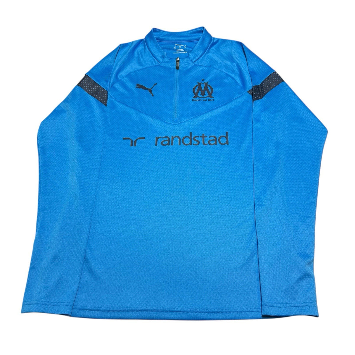 Olympique De Marseille Training 1/4 Zip Jersey Top Puma Adults Medium