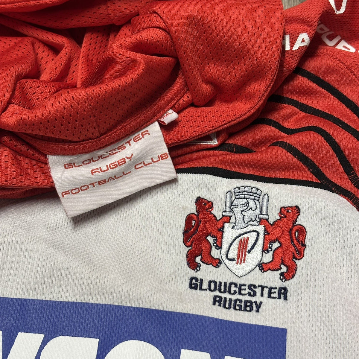 Gloucester Rugby Jersey Jumper Hoodie Small Adults Authentic
