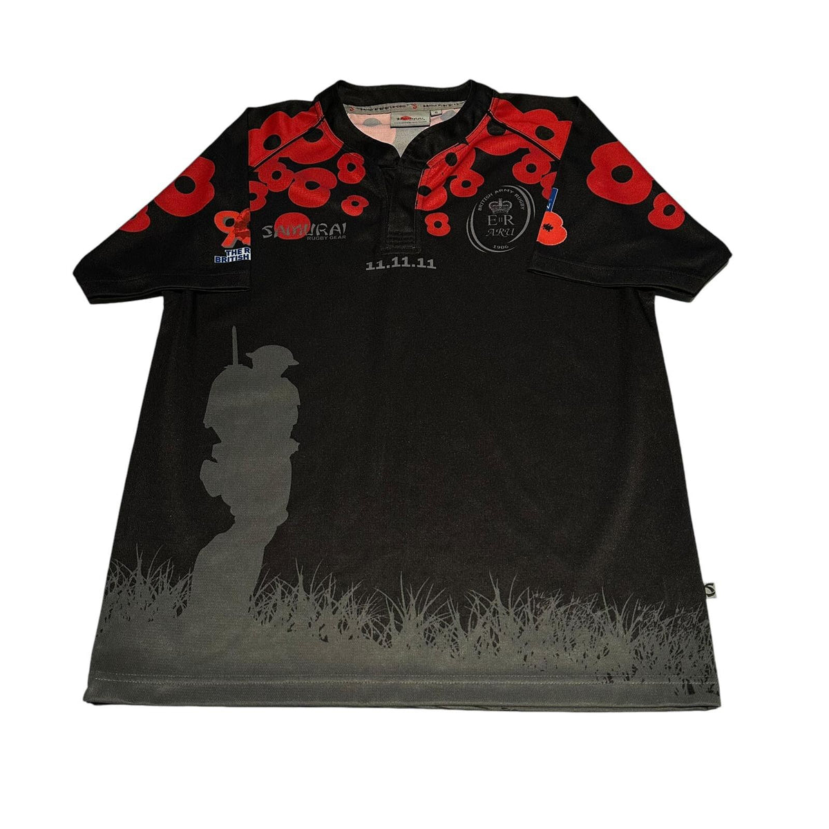 British Army Rugby Poppy Shirt 2011 Samurai Small Limited Edition Jersey Top