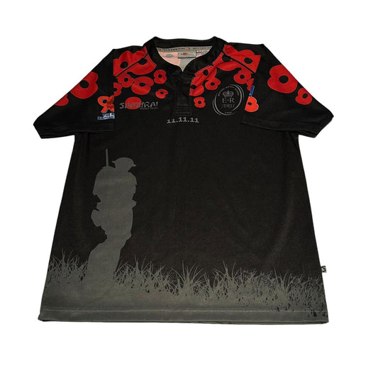 British Army Rugby Poppy Shirt 2011 Samurai Small Limited Edition Jersey Top