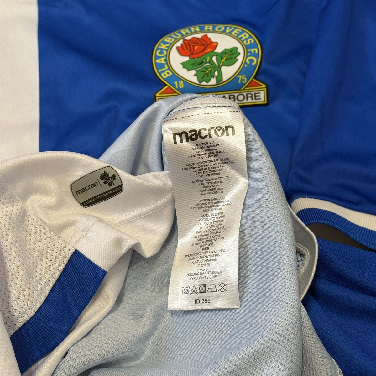 Blackburn Rovers Home Football Shirt Size XL #19 Macron 2021-2022