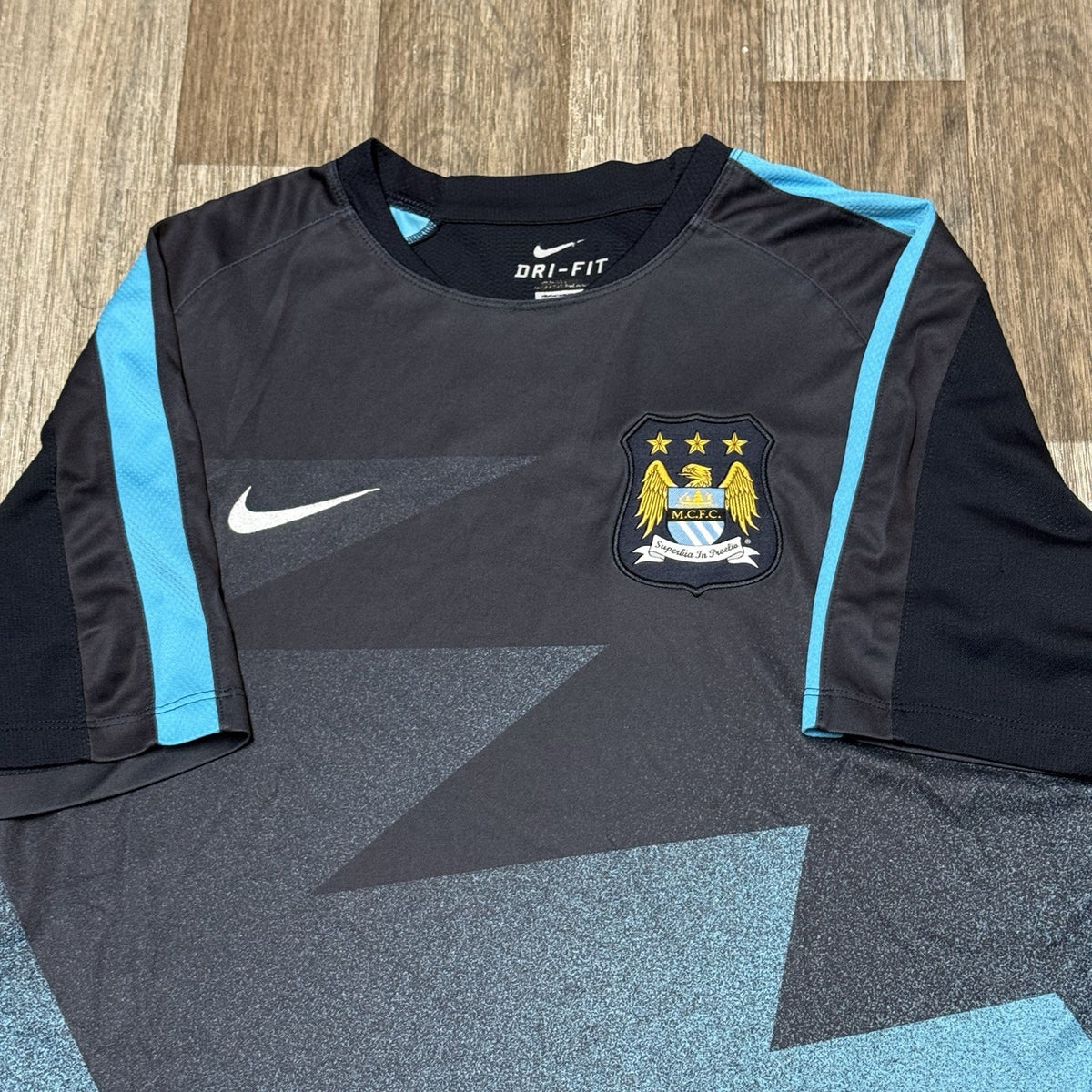 Manchester City Shirt Extra Large Blue Training Kit 2015 2016 Nike Soccer Jersey