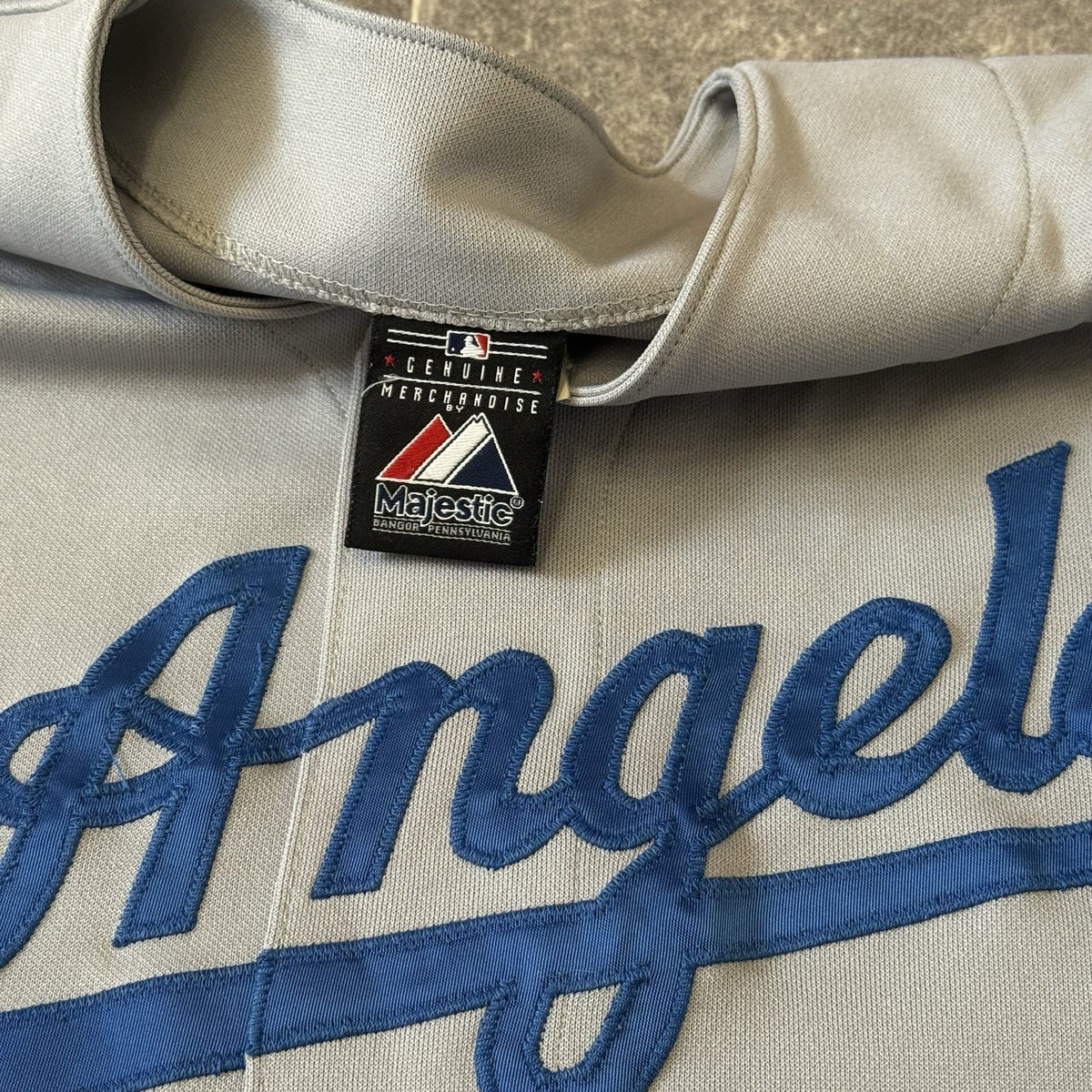 LOS ANGELES BASEBALL JERSEY DODJERS MAGESTIC SHIRT GREY SMALL ADULTS