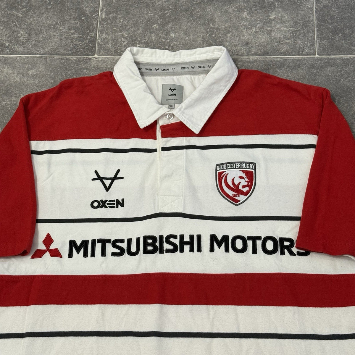 Gloucester Rugby Home Shirt 3XL 2019/2020 Oxen Classic Cotton Jersey XXXL Top