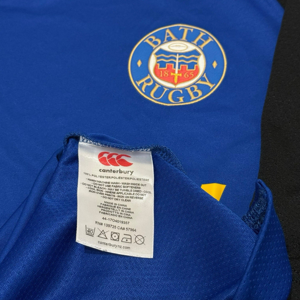 Bath Rugby Training Jersey Fan Rugby Shirt Blue Canterbury Mens Size Large