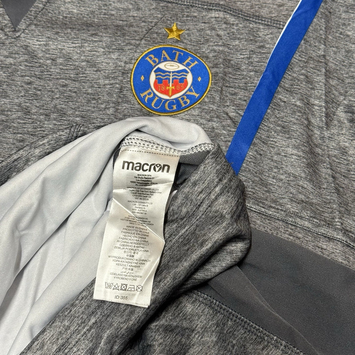 Bath Rugby Shirt 5XL Macron Jersey Authentic