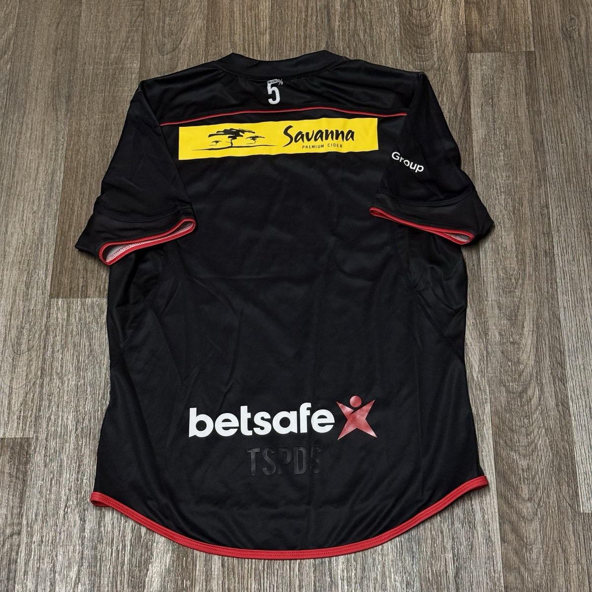 Saracens Rugby Union Home Shirt 2017/2018 BLK Small S Jersey Black Top