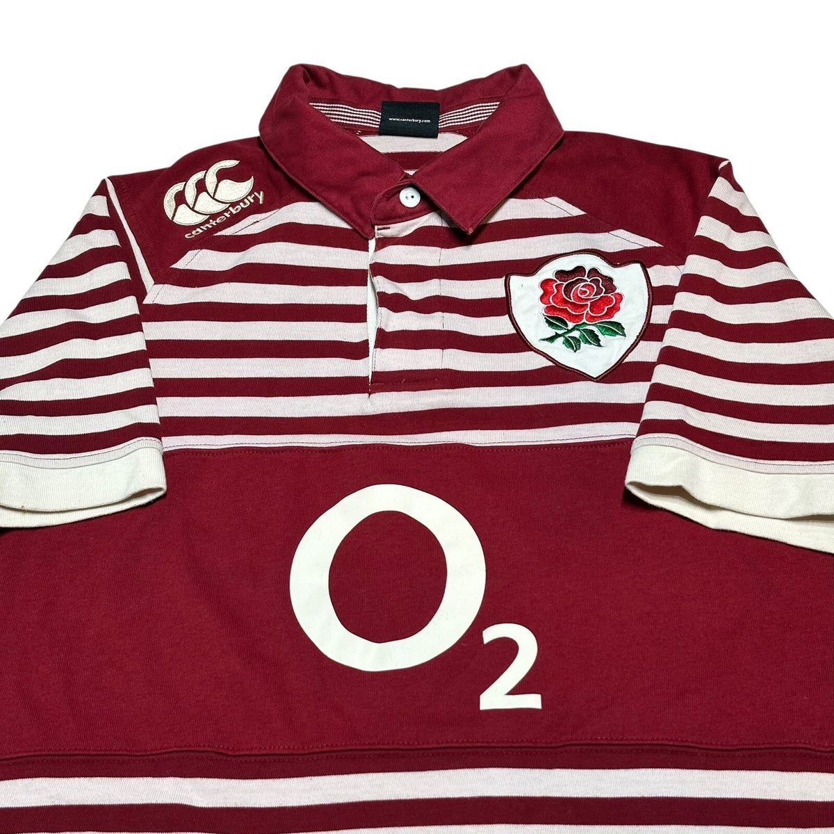 England 2013/14 Away Rugby Shirt Canterbury Striped Short Sleeve Men’s XL