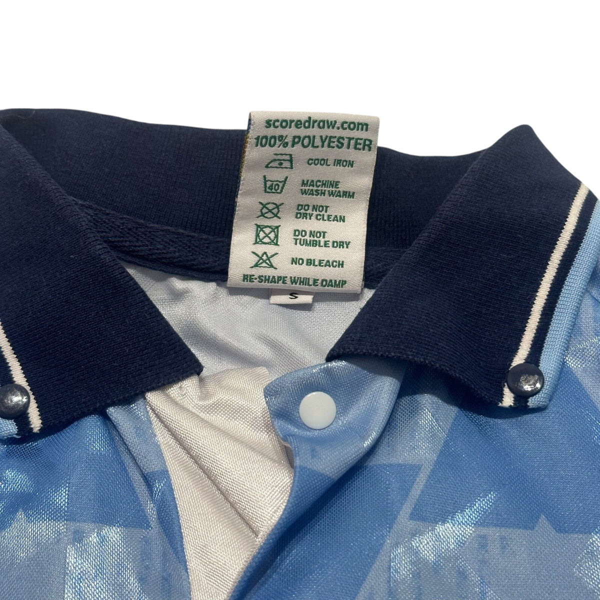 Manchester City 1989 - 1991 Home Football Shirt Jersey Score Draw size S