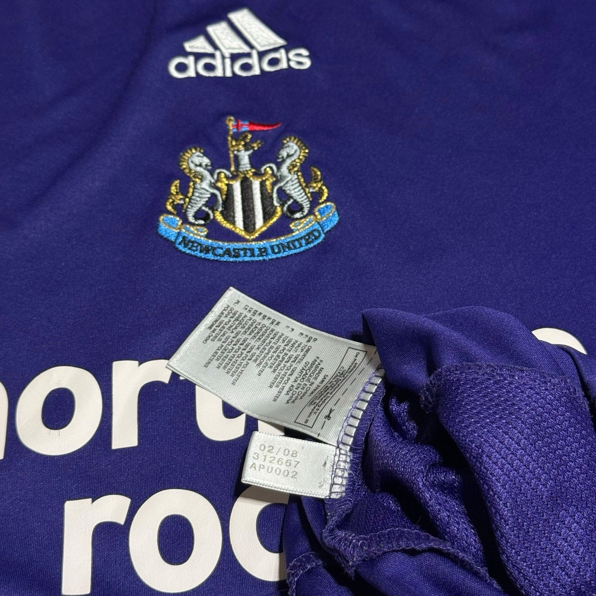 NEWCASTLE UNITED ADIDAS 2008-09 AWAY SHIRT FOOTBALL JERSEY SIZE M/L JONAS 18
