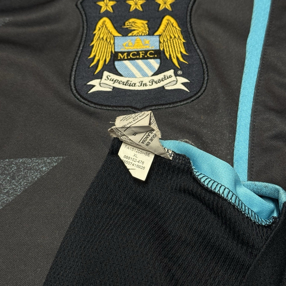 Manchester City Shirt Extra Large Blue Training Kit 2015 2016 Nike Soccer Jersey