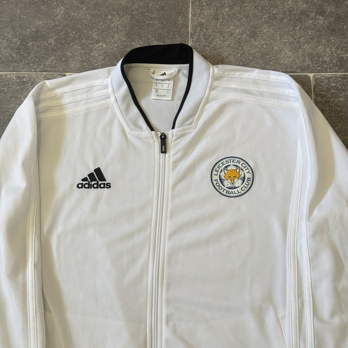 Leicester City Football Jersey Tracksuit Top 2018 Adidas Zip Mens Adult Medium
