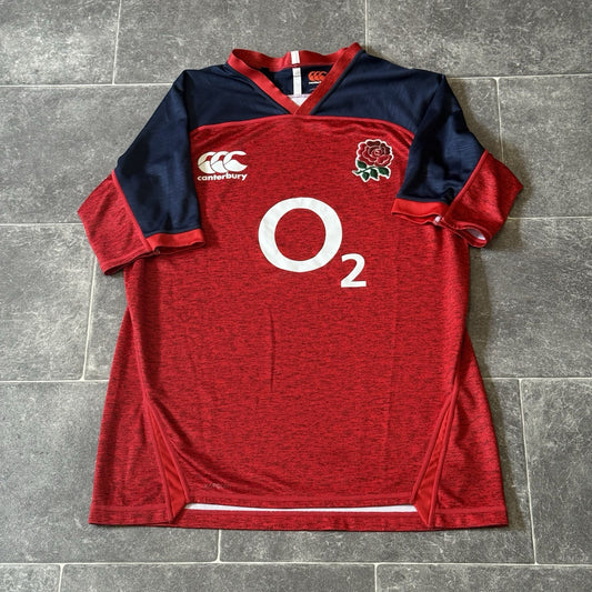 England Canterbury Rugby Shirt Large Woman’s Red Away 2019 2020 Vapodri Jersey