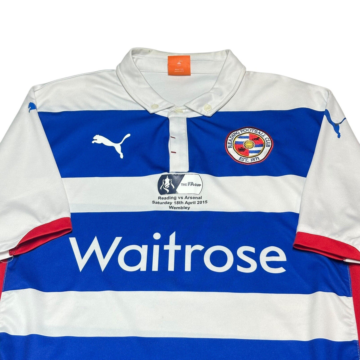 Reading 2014 2015 FA CUP vs Arsenal Football Shirt Jersey PUMA Size XL