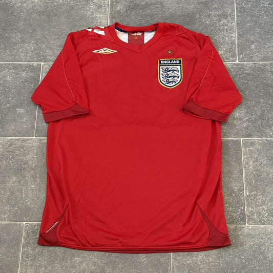 Vintage England Away Football Shirt 06-08 Size Medium Umbro