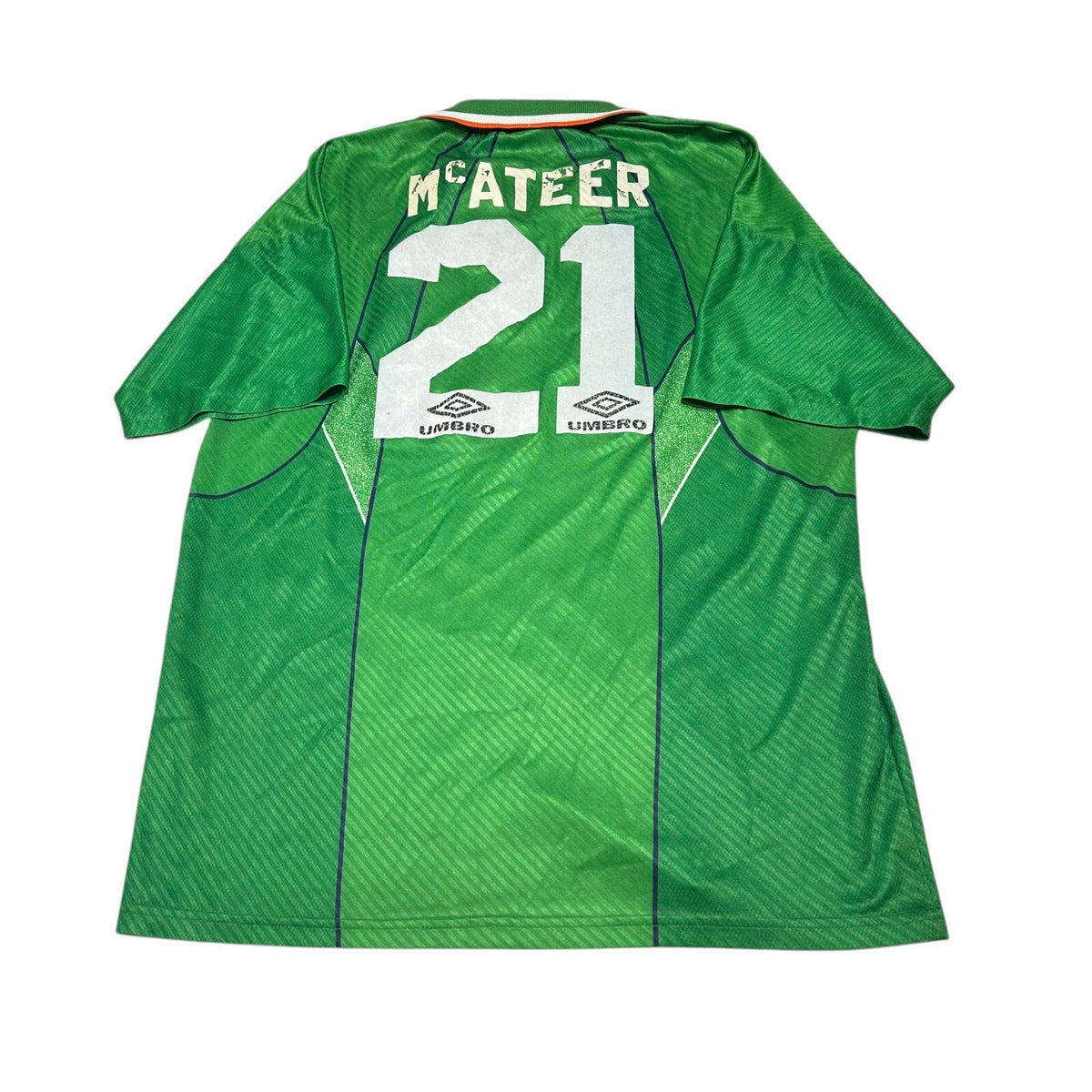 Ireland Home Football Shirt 1994/95 Adults Large L Umbro Vintage #21 Mcateer