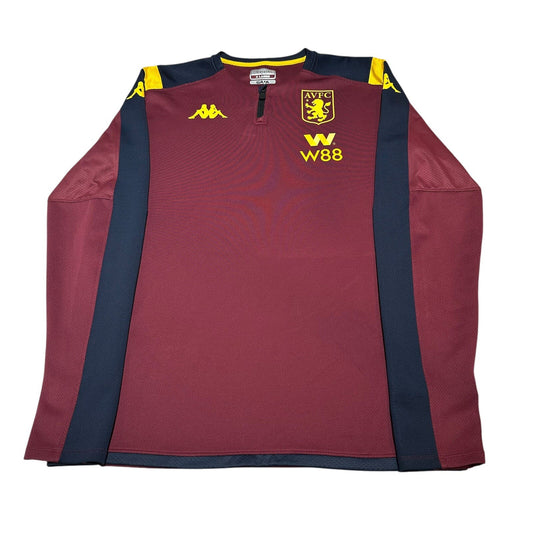 Official Kappa Aston Villa Jersey Training Top Size XL Extra Large Quarter Zip