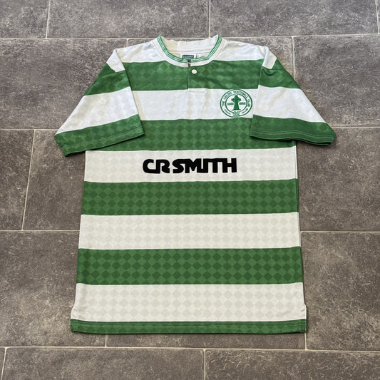 CELTIC 1987 1989 HOME FOOTBALL SHIRT RETRO JERSEY SIZE SMALL ADULTS SCORE DRAW