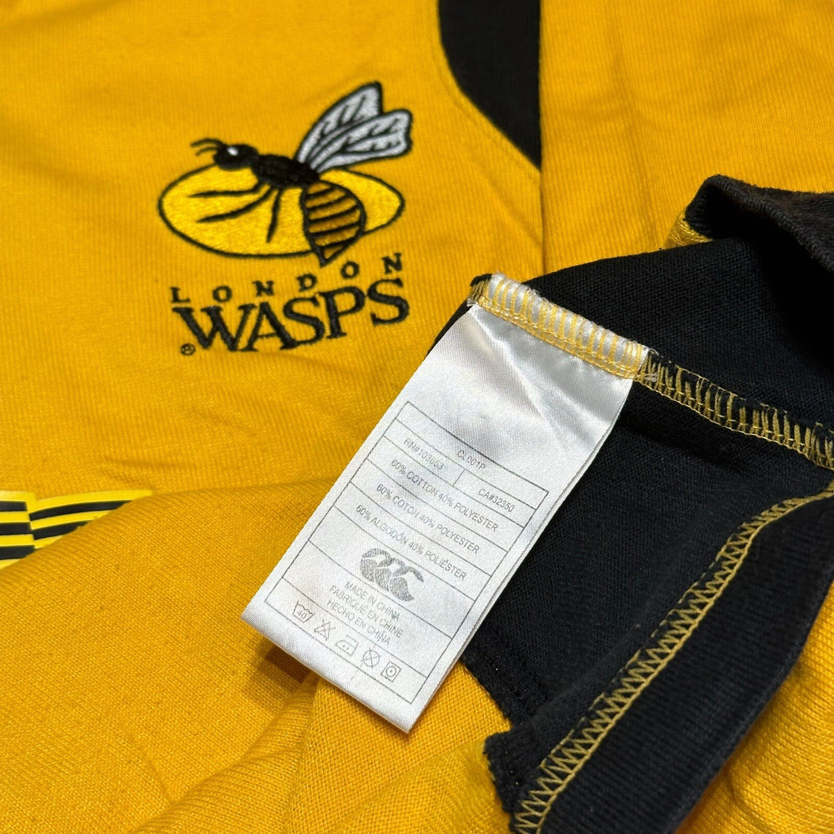 London Wasps Rugby Away Shirt 2007/2009 Canterbury Jersey Small S