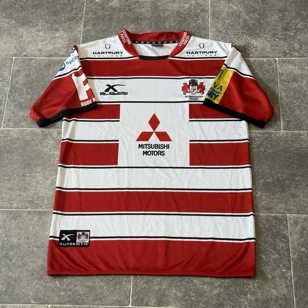 Gloucester Rugby Home Shirt 2015/2016 Medium Jersey Top
