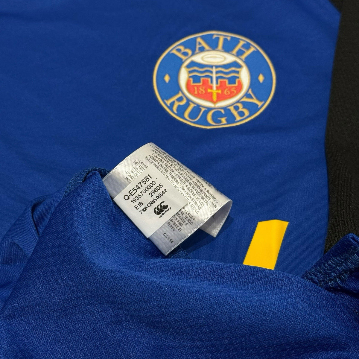 Bath Rugby Training Jersey Fan Rugby Shirt Blue Canterbury Mens Size Large