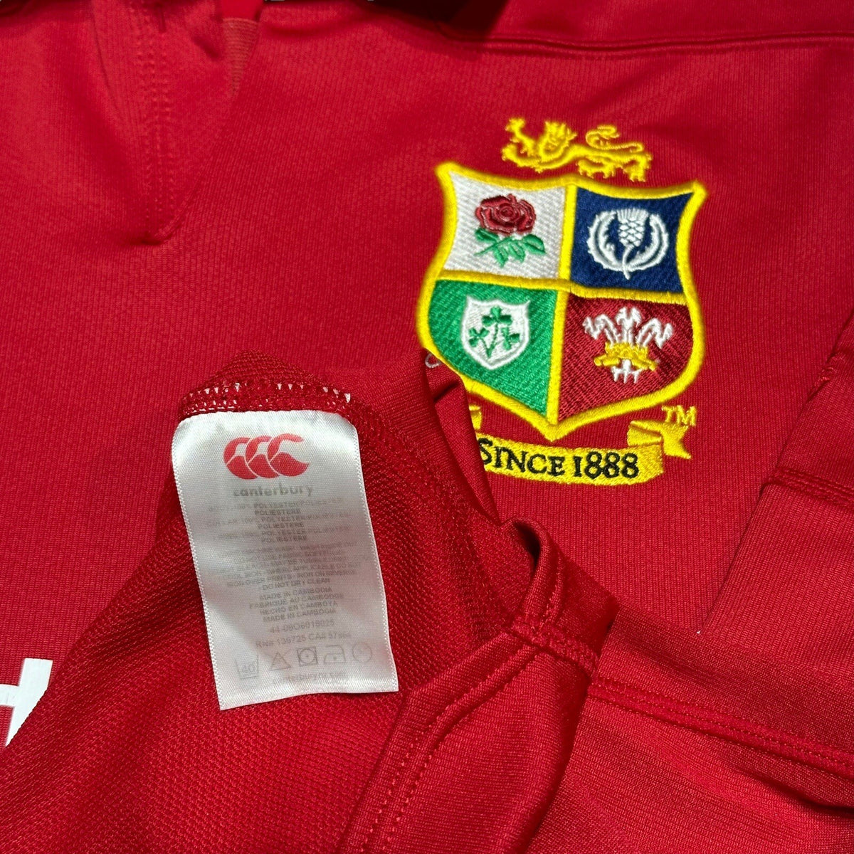 British & Irish Lions 2017 Canterbury Rugby Union Shirt Men's Medium