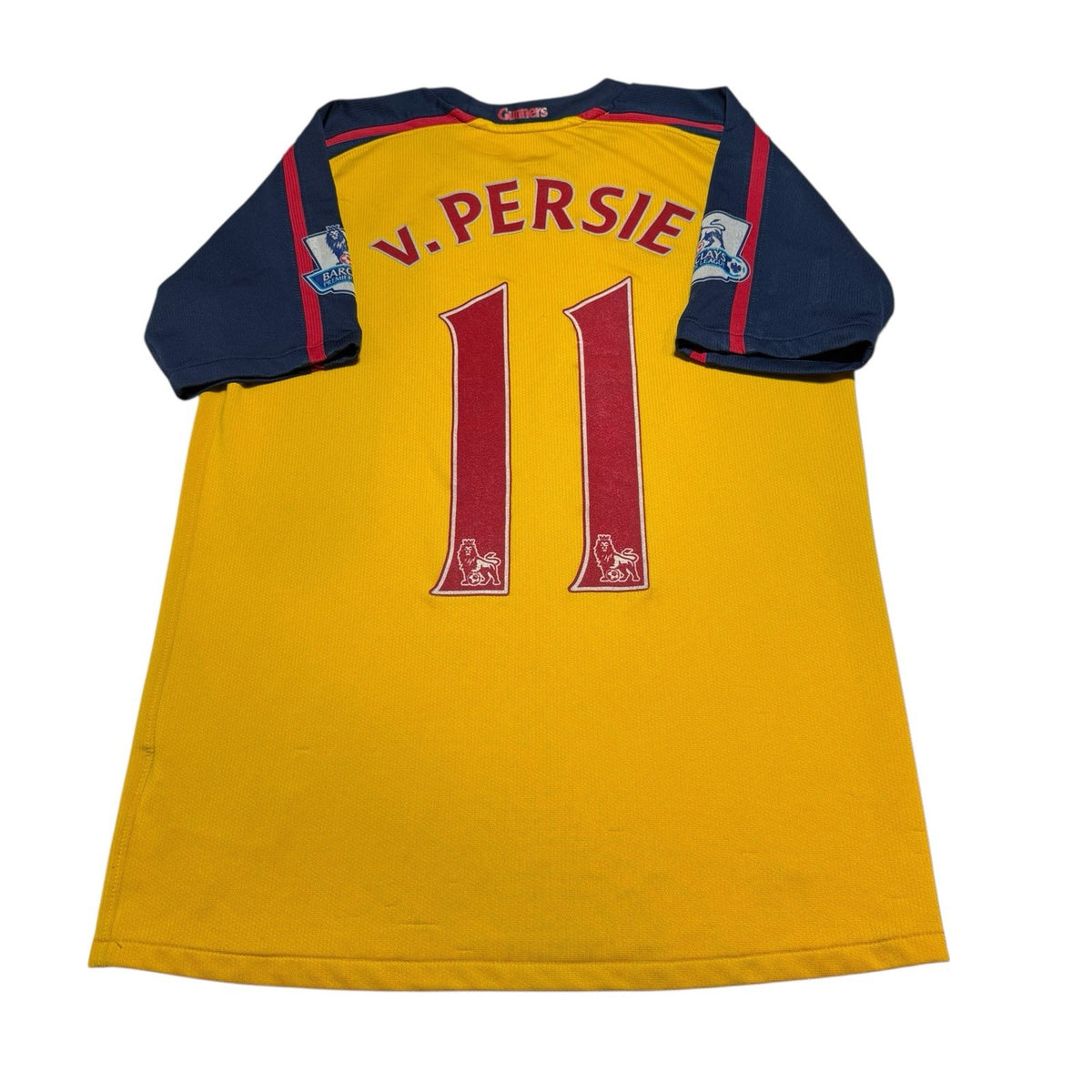 Arsenal 2008/2009 Nike Away Shirt Premier League V. Persie No 11 Yellow XL Youth