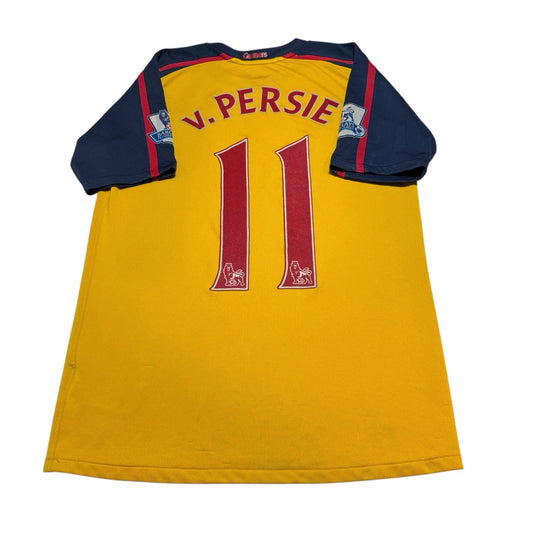 Arsenal 2008/2009 Nike Away Shirt Premier League V. Persie No 11 Yellow XL Youth