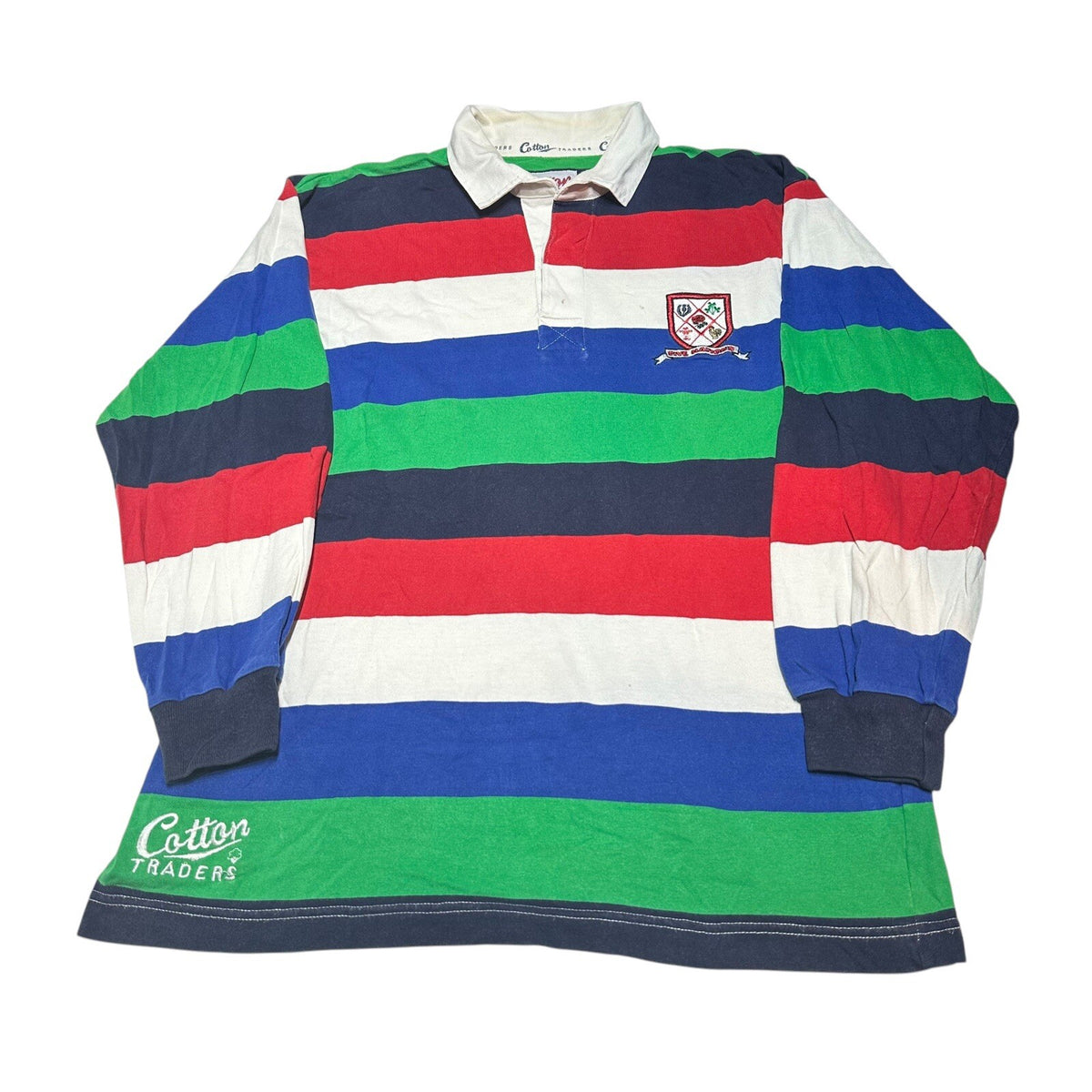 Five Nations Rugby Shirt Cotton Traders Large 90s Rugby Union Jersey Longsleeve