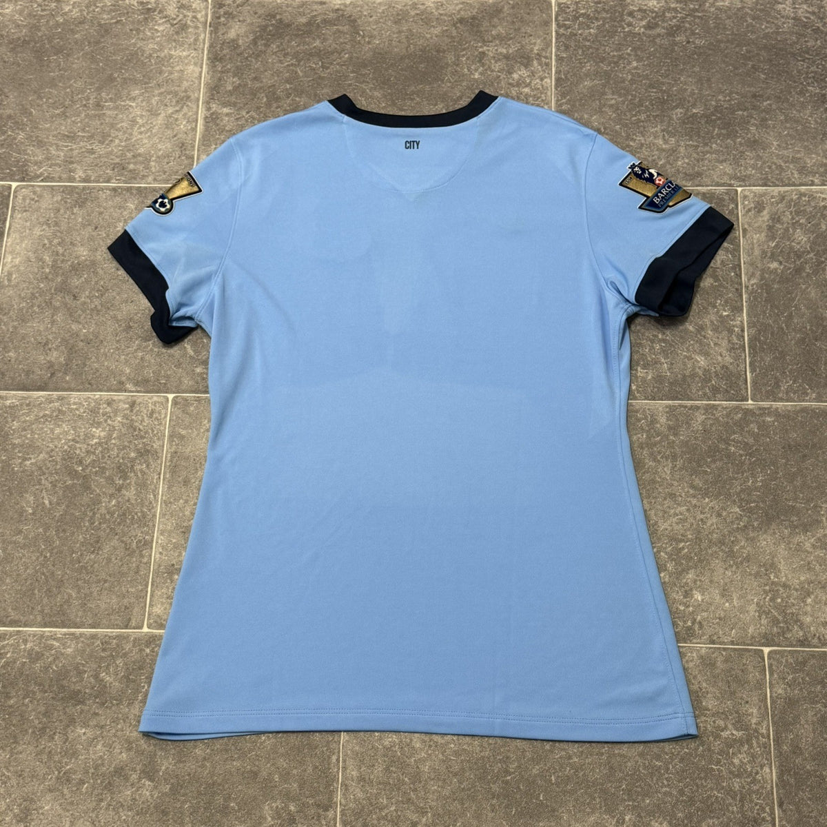Manchester City Shirt Large Woman’s Blue Home Kit 2014 2015 Nike Soccer Jersey