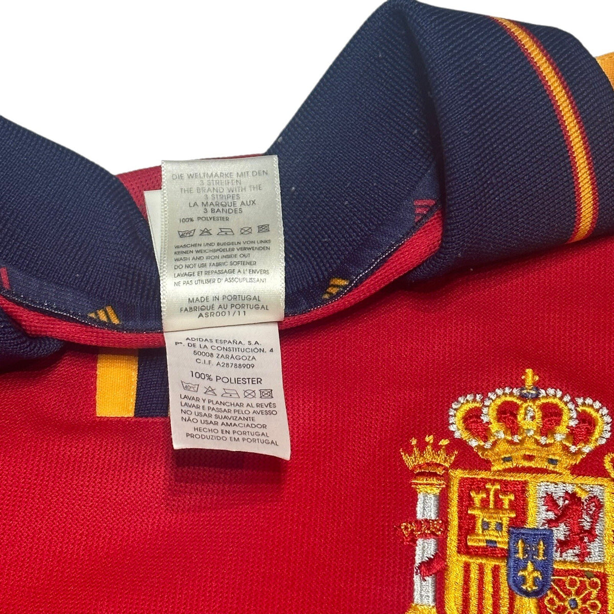 Spain Football Shirt Jersey Camiseta Soccer 1999 2000 2001 Home Size XL Adidas