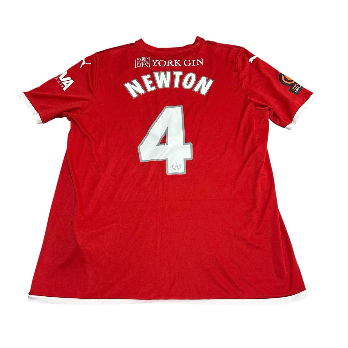York City FC Football Shirt SIGNED 2021/22 #4 “Newton” Size XL Extra Large