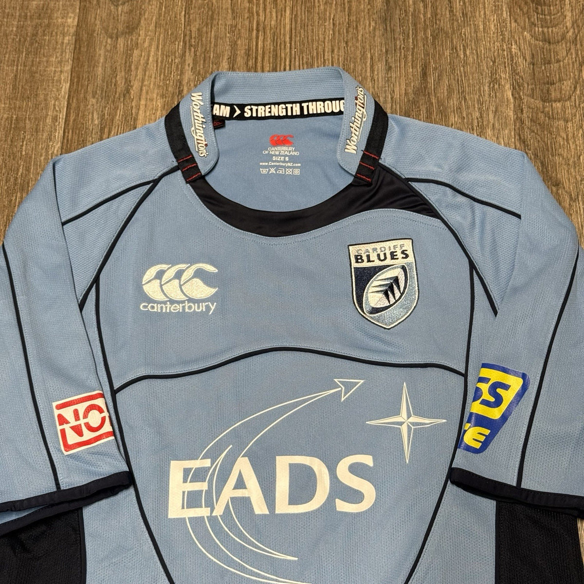 CARDIFF BLUES RUGBY UNION home jersey shirt CANTERBURY 2008-2009 Adult Small
