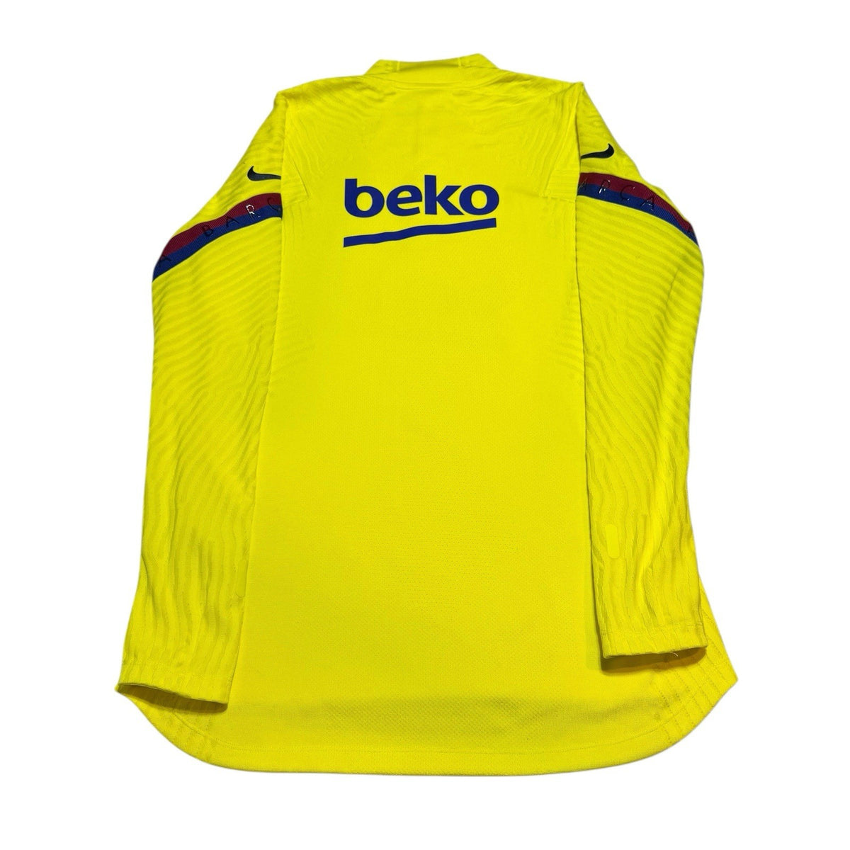 Barcelona Top Small Nike Vaporknit Yellow Drill Football Quarter Zip Jersey