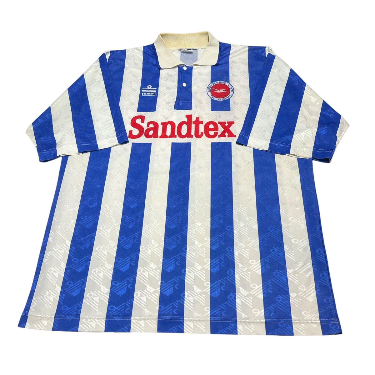 BRIGHTON & HOVE ALBION 1994-1997 HOME SHIRT FOOTBALL JERSEY XL 46”
