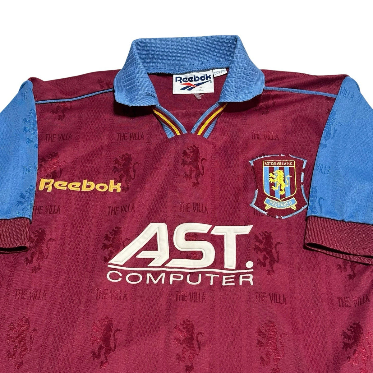 Aston Villa 1995-1997 Home Shirt Reebok Men's S 30/32 Original AVFC Football