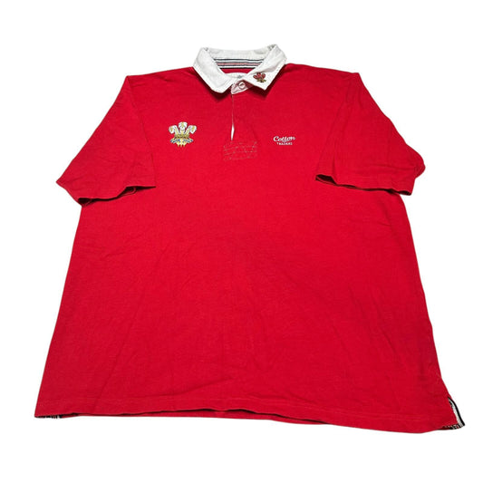 WALES CYMRU COTTON TRADERS SHORT SLEEVE RUGBY SHIRT JERSEY XL ADULT